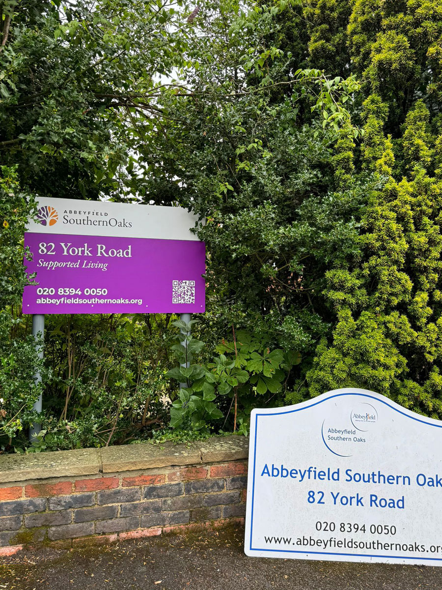 New and old signs at York Road in Cheam