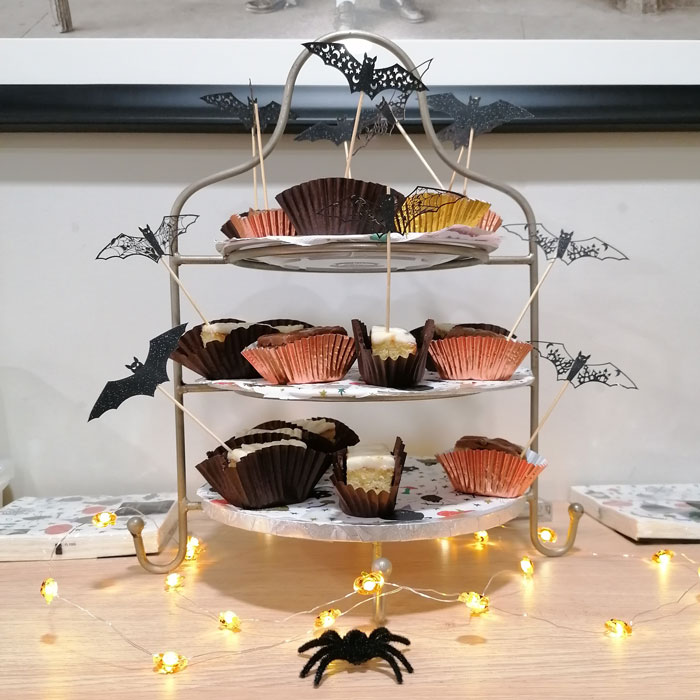 Delicious Halloween-themed cakes at York Road Supported Living House