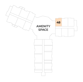 Southern Oaks Nonsuch second floor plan showing flat 48 location